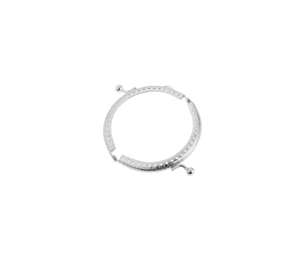 Metal Çanta Sapı Yarım Daire 6cm - Gümüş