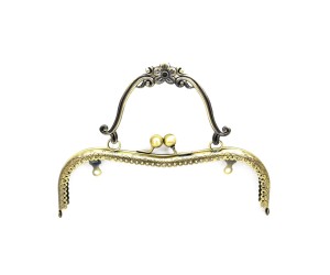 Metal Çanta Sapı Çiçek Detaylı 21cm - Antik Yeşil Metal Çanta Sapı Çiçek Detaylı 21cm - Antik Yeşil