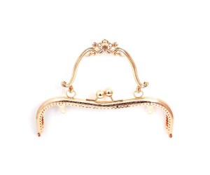 Metal Çanta Sapı Çiçek Detaylı 21cm - Rose Metal Çanta Sapı Çiçek Detaylı 21cm - Rose