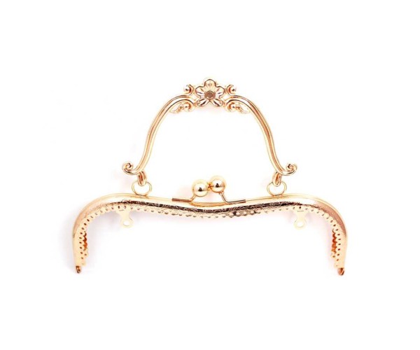 Metal Çanta Sapı Çiçek Detaylı 21cm - Rose