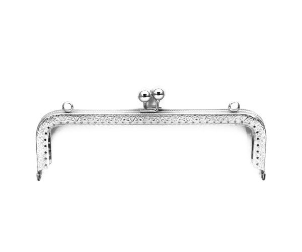 Metal Çanta Sapı Dikdörtgen 20cm - Gümüş