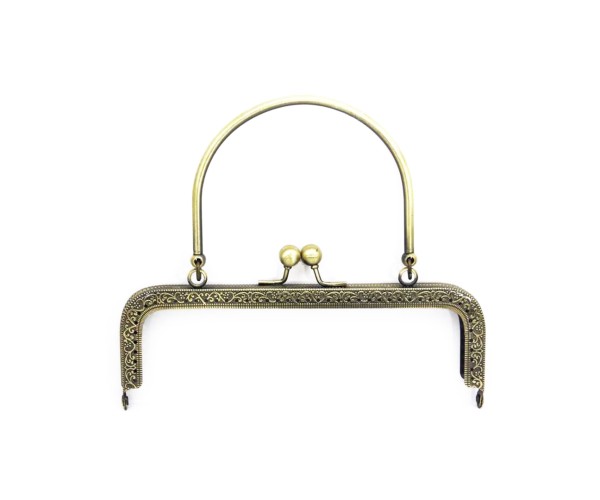 Metal Çanta Sapı Kulplu 18cm - Antik Yeşil