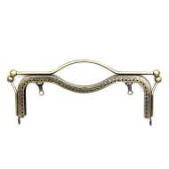 Metal Çanta Sapı Kulplu 21cm - Antik Yeşil