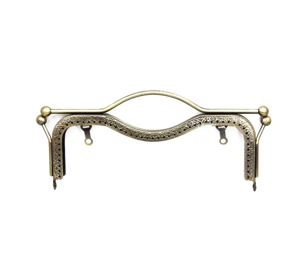 Metal Çanta Sapı Kulplu 21cm - Antik Yeşil