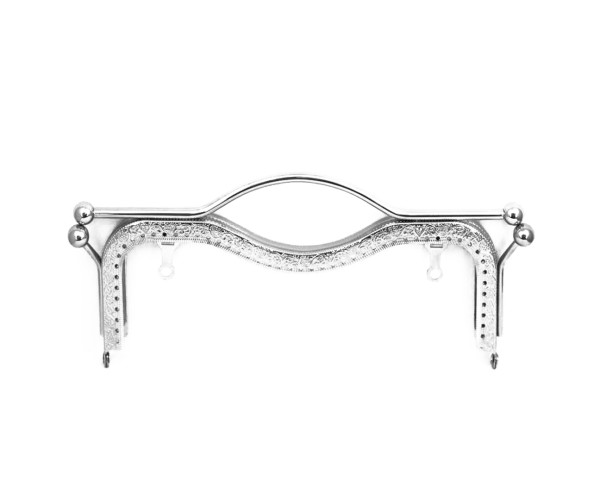 Metal Çanta Sapı Kulplu 21cm - Gümüş