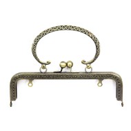 Metal Çanta Sapı Oval Kulplu 21cm - Antik Yeşil