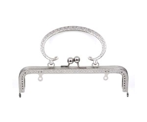 Metal Çanta Sapı Oval Kulplu 21cm - Gümüş