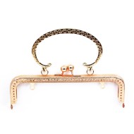 Metal Çanta Sapı Oval Kulplu 21cm - Rose