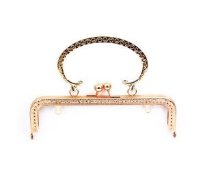 Metal Çanta Sapı Oval Kulplu 21cm - Rose