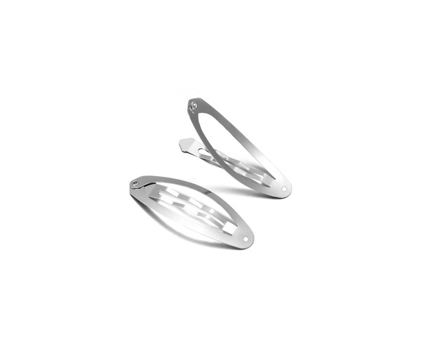 Oval Toka Klipsi 4cm Gümüş 5 adet