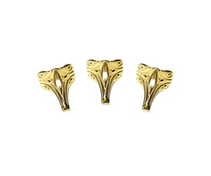 Epoksi Tepsi   Ahşap Kutu Metal Ayak Gold 3 Adet