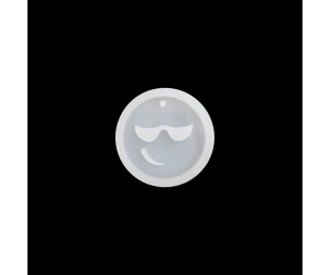 Epoksi Gözlüklü Emoji Kolye Anahtarlık Kalıbı EM38 Epoksi Gözlüklü Emoji Kolye Anahtarlık Kalıbı EM38