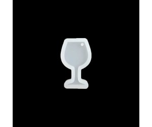 Epoksi Şarap Bardağı Kolye   Anahtarlık Silikon Kalıbı EM49