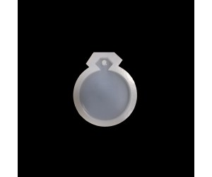 Epoksi Tek Taş Yüzük Kolye   Anahtarlık Silikon Kalıbı EM48