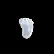 Epoksi Bebek Ayak İzi Kolye   Anahtarlık Silikon Kalıbı EM103