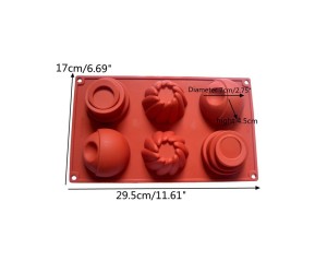 Muffin 3D Figürlü 6 lı Çörek Kek Çikolata Silikon Kalıbı GT111 Muffin 3D Figürlü 6 lı Çörek Kek Çikolata Silikon Kalıbı GT111