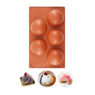 Büyük Boy Top Küre Yarım Top Silikon Çikolata Kek Kalıbı GT-0098