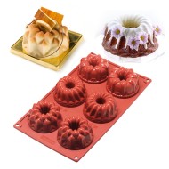 Donut 6 lı 3 Farklı Model Çörek Kek   Çikolata Silikon Kalıbı GT115