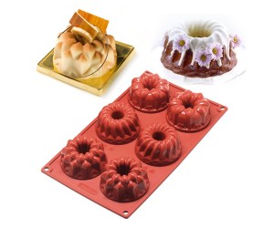 Donut 6 lı 3 Farklı Model Çörek Kek   Çikolata Silikon Kalıbı GT115