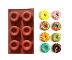 Donut 6 lı Çörek Bisküvi Çikolata kek Silikon Kalıbı GT109 Donut 6 lı Çörek Bisküvi Çikolata kek Silikon Kalıbı GT109