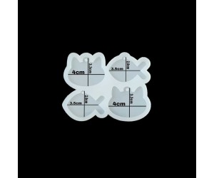 Epoksi Balık Kedi Anahtarlık Kolye Silikon Kalıbı EM29 Epoksi Balık Kedi Anahtarlık Kolye Silikon Kalıbı EM29