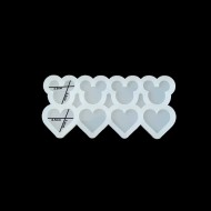 Epoksi Çoklu Mickey Mouse Kalp Silikon Kalıbı EM30