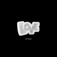 Epoksi Love Kolye   Anahtarlık Silikon Kalıbı EM27