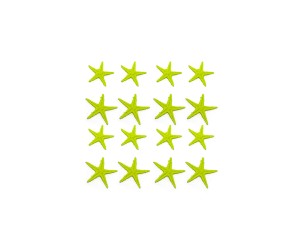 Epoksi Plastik Deniz Yıldızı Neon Sarı 16 Adet