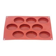 Globy Kek   Çikolata 9 lu Oval Muffin Silikon Kalıbı GT101