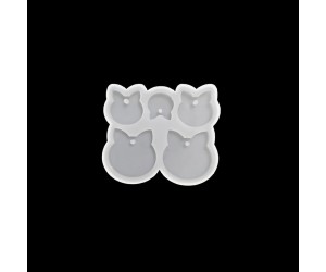 Epoksi Çoklu Kedicik Silikon Kalıbı EM123 Epoksi Çoklu Kedicik Silikon Kalıbı EM123