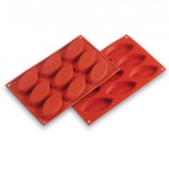 Oval 9 lu Çörek Kek   Çikolata Silikon Kalıbı GT119