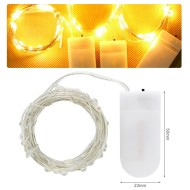 Epoksi Peri Led Tel Şerit Led Dekoratif Aydınlatma Saat Pilli Beyaz 2 Metre