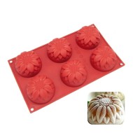 Silikon Kek   Çikolata Kalıbı 6 lı Ayçiçeği GT0100