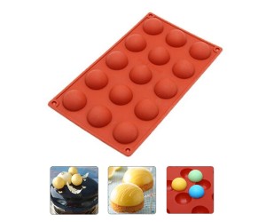 Yarım Küre 15 li Pasta Kek   Çikolata Silikon Kalıbı GT128