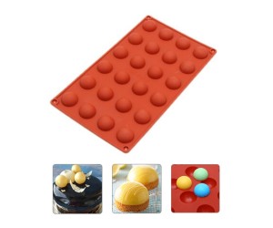 Yarım Küre 24 lü Pasta Kek   Çikolata Silikon Kalıbı GT129