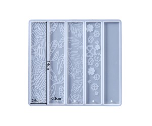 Epoksi 5 li Desenli Kitap Ayracı Silikon Kalıbı GT9857