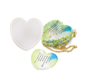 Epoksi Kalp Çanta Yapımı Silikon Kalıbı - EM187