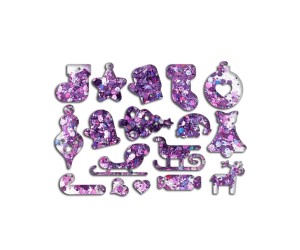 Epoksi Çoklu Yılbaşı Kolye Anahtarlık Silikon Kalıbı EM200 Epoksi Çoklu Yılbaşı Kolye Anahtarlık Silikon Kalıbı EM200