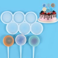 Çoklu Daire Lolipop Şekerleme Çikolata   Pasta Silikon Kalıbı GT1498