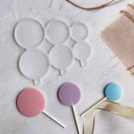 Çoklu Küçük Daire Lolipop Şekerleme Çikolata   Pasta Silikon Kalıbı GT1493