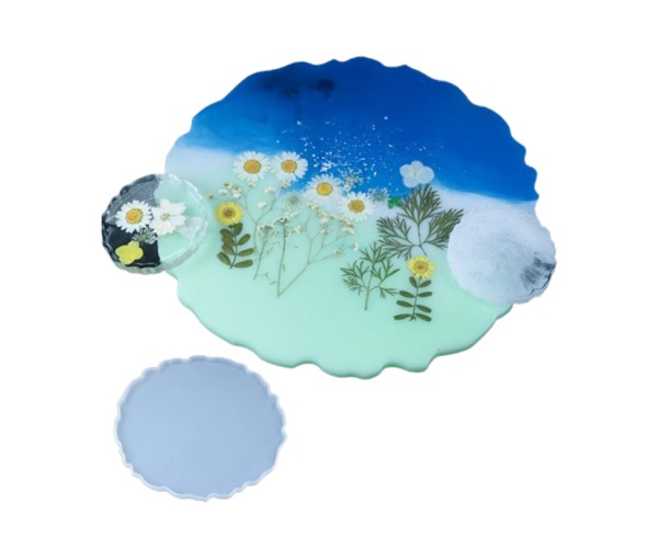 Epoksi Dalgalı Sehpa Tepsi Silikon Kalıbı 40x40cm Epoksi Dalgalı Sehpa Tepsi Silikon Kalıbı 40x40cm