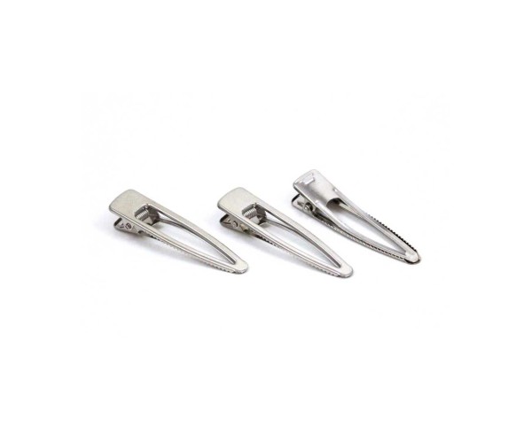 Epoksi Toka Aparatı Klips Oval Ortası Boş Nikel 6.5cm 10 Adet