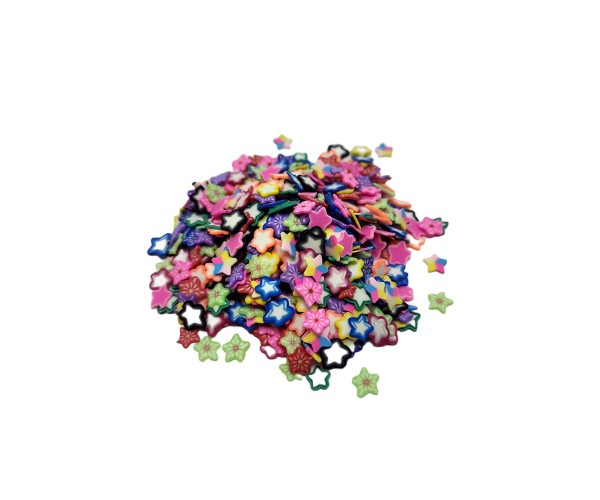 Epoksi Süsleme Mini Yıldız Renkli Pul - 5gr