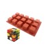 Kare Küp 15 li Pasta Kek   Çikolata Silikon Kalıbı GT938