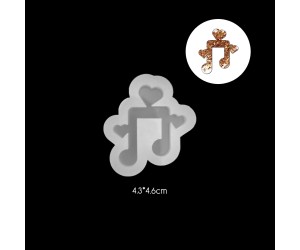 Epoksi Müzik Notası Kolye Anahtarlık Silikon Kalıbı EM209 Epoksi Müzik Notası Kolye Anahtarlık Silikon Kalıbı EM209