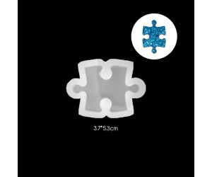 Epoksi Yapboz Kolye   Anahtarlık Silikon Kalıbı EM211