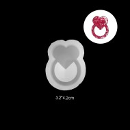 Epoksi Yüzük Kalp Kolye   Anahtarlık Silikon Kalıbı EM215