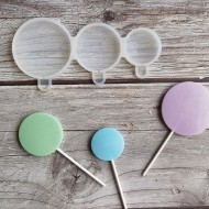 Üçlü Daire Lolipop Şekerleme Çikolata   Pasta Silikon Kalıbı GT1494
