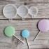 Üçlü Daire Lolipop Şekerleme Çikolata   Pasta Silikon Kalıbı GT1494