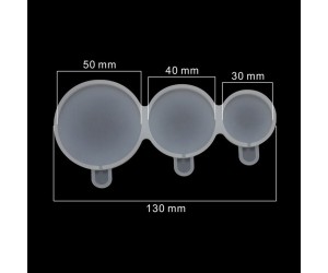 Üçlü Daire Lolipop Şekerleme Çikolata Pasta Silikon Kalıbı GT1494 Üçlü Daire Lolipop Şekerleme Çikolata Pasta Silikon Kalıbı GT1494